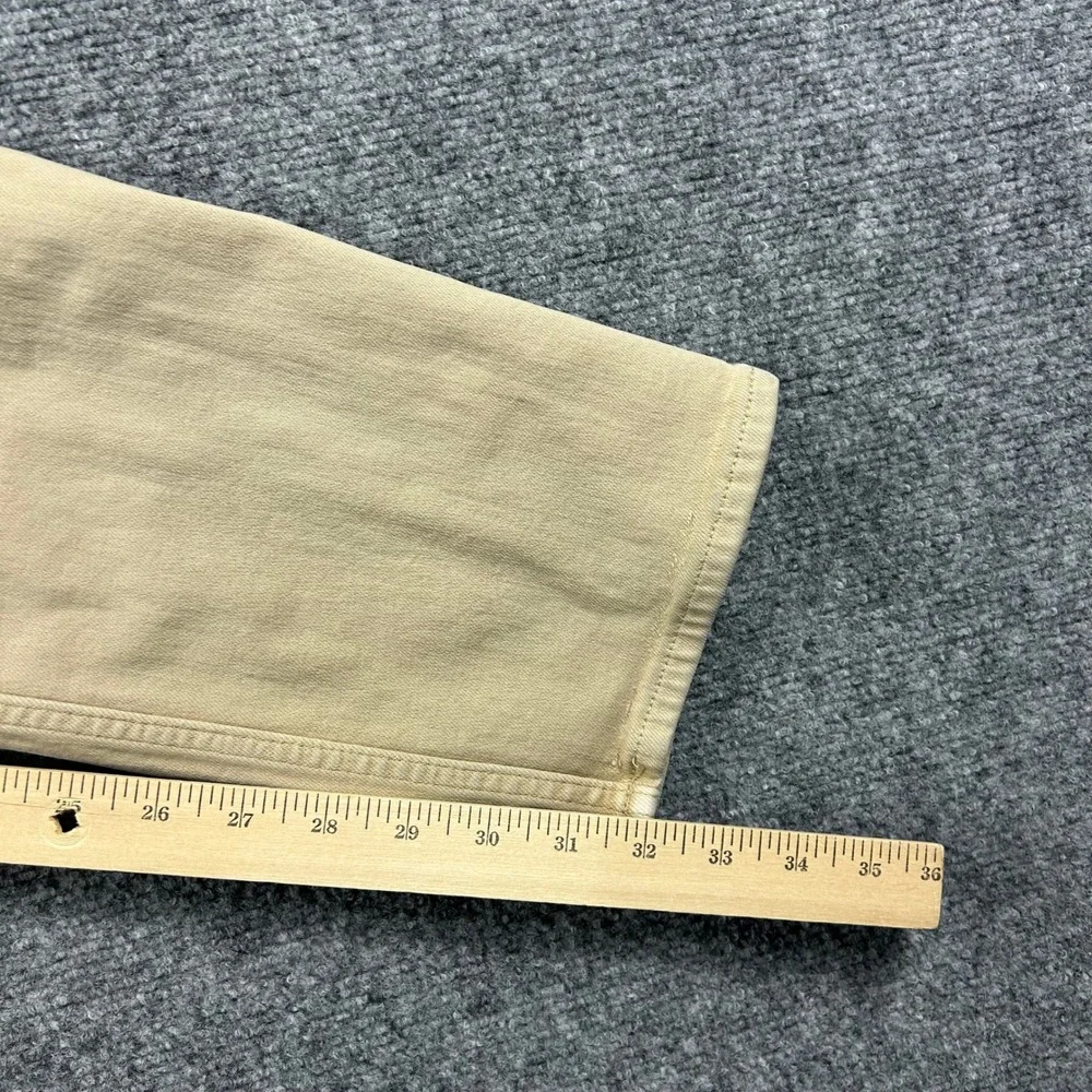 Revtown Sharp Jeans Mens 33x34 Tan Khaki Decade Denim Slim Straight Pants Casual